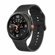 Soft siliconen band - Maat: S/M - Zwart - Samsung Galaxy Watch 9 - 40mm / 44mm by Watchbandjes-shop – product photo