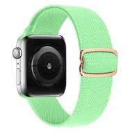 Solo Loop Nylon bandje - Lichtgroen - Geschikt voor Apple Watch 44mm / 45mm / 46mm / 49mm van Watchbandjes-shop – productfoto