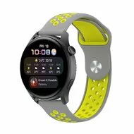 Sport Edition Siliconen band - Grijs + geel - Xiaomi Redmi Watch 5 Active / Redmi Watch 5 Lite van Watchbandjes-shop – productfoto