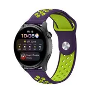 Sport Edition Siliconen band - Paars + groen - Samsung Galaxy Watch 3 - 45mm van Watchbandjes-shop – productfoto