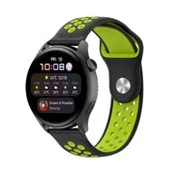 Sport Edition Siliconen band - Zwart + groen - Samsung Galaxy Watch 3 - 45mm van Watchbandjes-shop – productfoto