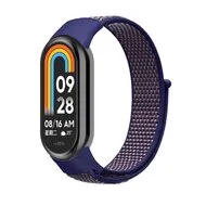 Sport loop nylon bandje - Donkerblauw gemêleerd - Xiaomi Smart Band 8 / 9 / 10 by Watchbandjes-shop – product photo