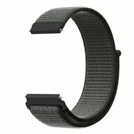 Sport Loop nylon bandje - Donkergroen met grijze band - Garmin Vivoactive 6 / Vivoactive 5 / Vivoactive 3 by Watchbandjes-shop – product photo