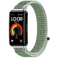 Sport loop nylon bandje - Groen - Huawei Band 10 / 9 / 8 van Watchbandjes-shop – productfoto