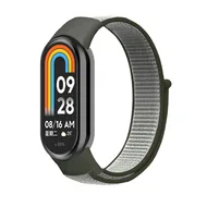 Sport loop nylon bandje - Groengrijs - Xiaomi Smart Band 8 / 9 / 10 by Watchbandjes-shop – product photo