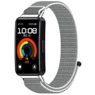 Sport loop nylon bandje - Lichtgrijs - Huawei Band 10 / 9 / 8 by Watchbandjes-shop – product photo