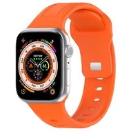 Square siliconen band - Oranje - Geschikt voor Apple Watch 44mm / 45mm / 46mm / 49mm van Watchbandjes-shop – productfoto
