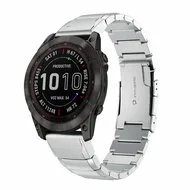 Stainless steel schakelband - Zilver - Garmin Fenix 7 / 6 / 5 by Watchbandjes-shop – product photo