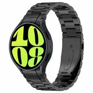 Stalen band met aansluitknop - Zwart - Samsung Galaxy Watch 6 Classic - 47mm & 43mm van Watchbandjes-shop – productfoto