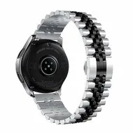 Stalen band - Zilver / zwart - Samsung Galaxy Watch Active 2 van Watchbandjes-shop – productfoto