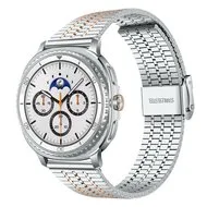 Stalen bandje - Zilver met rosé goud - Samsung Galaxy Watch 8 Classic - 46mm by Watchbandjes-shop – product photo