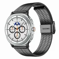 Stalen bandje - Zwart - Samsung Galaxy Watch 8 Classic - 46mm van Watchbandjes-shop – productfoto