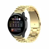 Stalen schakelband - Goud - Huawei Watch GT 5 (Pro) / GT 4 / GT 3 / GT 2 - 46mm van Watchbandjes-shop – productfoto