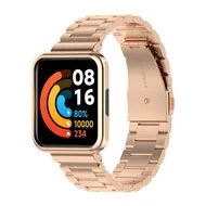 Stalen schakelband met case - Rosé goud - Xiaomi Redmi Watch 2 (Lite) de Watchbandjes-shop – photo produit