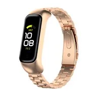 Stalen schakelband - Rosé goud - Samsung Galaxy Fit 2 de Watchbandjes-shop – photo produit