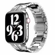 Stalen schakelband - Zilver - Geschikt voor Apple watch 44mm / 45mm / 46mm / 49mm från Watchbandjes-shop – produktbild