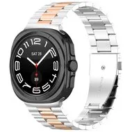 Stalen schakelband - Zilver met champagne goud - Samsung Galaxy Watch 8 - 40mm / 44mm by Watchbandjes-shop – product photo
