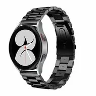 Stalen schakelband - Zwart - Garmin Vivoactive 6 / Vivoactive 5 / Vivoactive 3 van Watchbandjes-shop – productfoto
