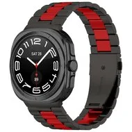 Stalen schakelband - Zwart met rood - Samsung Galaxy Watch 8 - 40mm / 44mm by Watchbandjes-shop – product photo