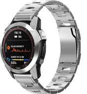 Titanium schakelband - Zilver - Garmin Fenix 7X / 6X / 5X van Watchbandjes-shop – productfoto