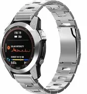 Titanium schakelband - Zilver - Garmin Forerunner 745 / 935 / 945 / 955 / 965 / 970 van Watchbandjes-shop – productfoto