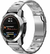 Titanium schakelband - Zilver - Garmin Instinct 3 / Instinct E - 45mm van Watchbandjes-shop – productfoto