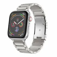 Titanium schakelband - Zilver - Geschikt voor Apple watch 38mm / 40mm / 41mm / 42mm by Watchbandjes-shop – product photo