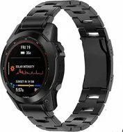 Titanium schakelband - Zwart - Garmin Instinct 3 / Instinct E - 45mm by Watchbandjes-shop – product photo