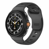 Wave met motief siliconen band - Zwart - Samsung Galaxy Watch 8 Classic - 46mm by Watchbandjes-shop – product photo