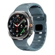 Wave siliconen bandje - Grijsblauw - Samsung Galaxy Watch Ultra / Ultra 2 - 47mm by Watchbandjes-shop – product photo
