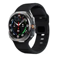 Wave siliconen bandje - Zwart - Samsung Galaxy Watch Ultra / Ultra 2 - 47mm by Watchbandjes-shop – product photo