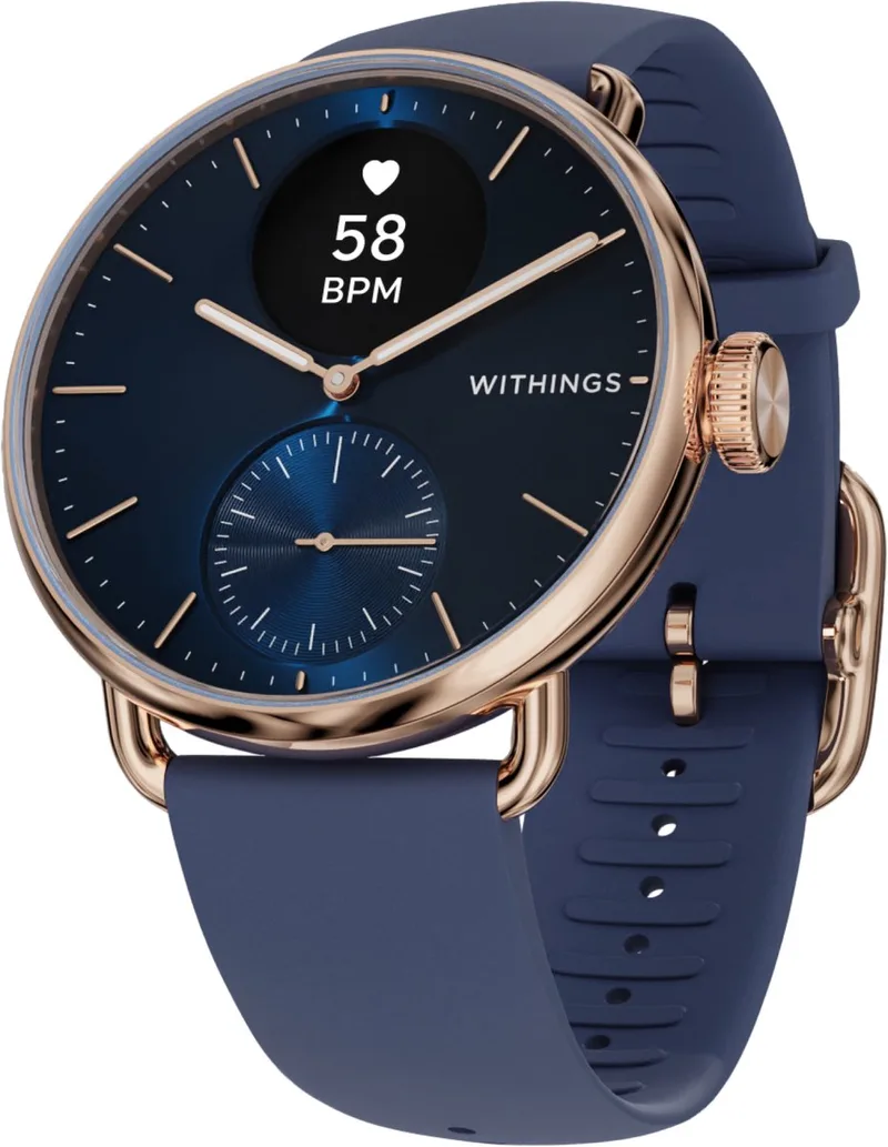 ScanWatch 2 - 38mm - Hybride Smartwatch - Ros�Goudkleurig by Withings in Blue – product photo
