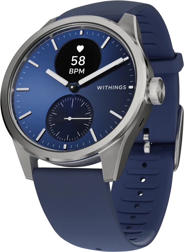 ScanWatch 2 - 42 mm Hybride Smartwatch – ECG, AFib Detectie, SpO₂ Meter, Hartslagmeter, Slaaptracker, Menstruatiecyclus Tracking, 24/7 Temperatuurmeting, 35 Dagen Batterij, Saffierglas, 5 ATM Waterdicht