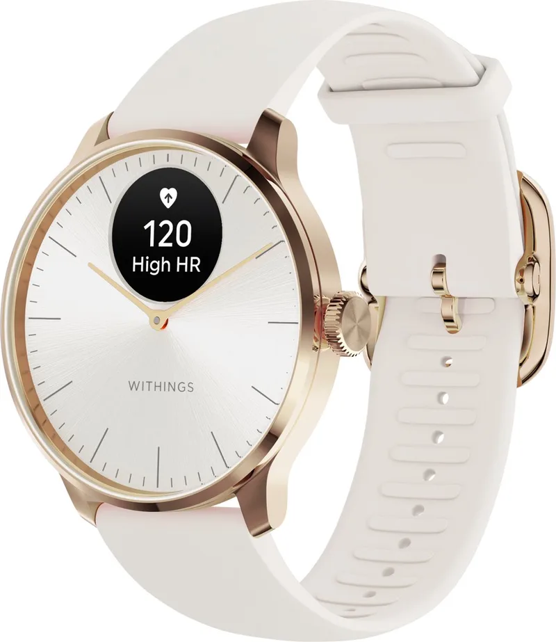 ScanWatch Light - 37mm Hybride Smartwatch – Hartslagmeter, Slaaptracker, Menstruatiecyclus Tracking, Activiteitstracker, 35 Dagen Batterij, Gorilla Glass, 5 ATM Waterdicht by Withings in Zand – product photo