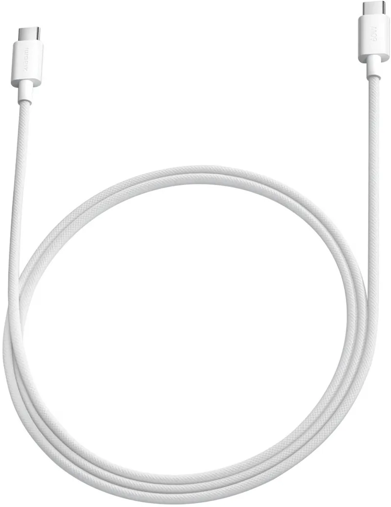 Braided USB-C naar USB-C kabel 60W - 1 meter van Xiaomi in Wit – productfoto