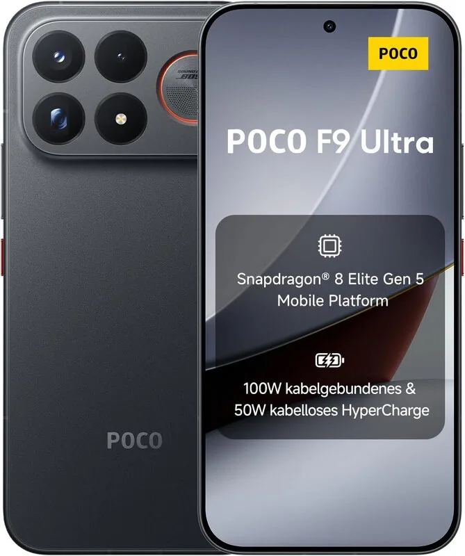 F9 Ultra Smartphone 16 + 512 GB, Schwarz, 8050 mAh Akku, 100 W, mit 2 Jahren offizieller Garantie de Xiaomi – photo produit