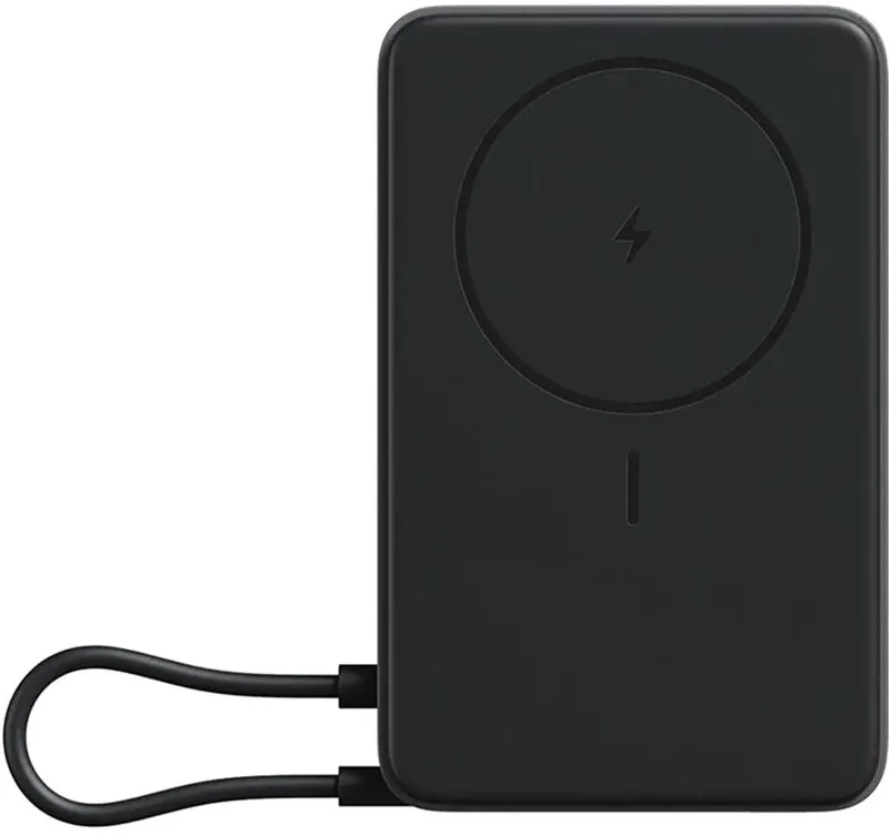 Magnetic Power Bank 10000 with Built-in Stand - 10000 mAh - Magnetisch - Geïntegreerde USB-C-kabel - Grijs de Xiaomi en Gris – photo produit