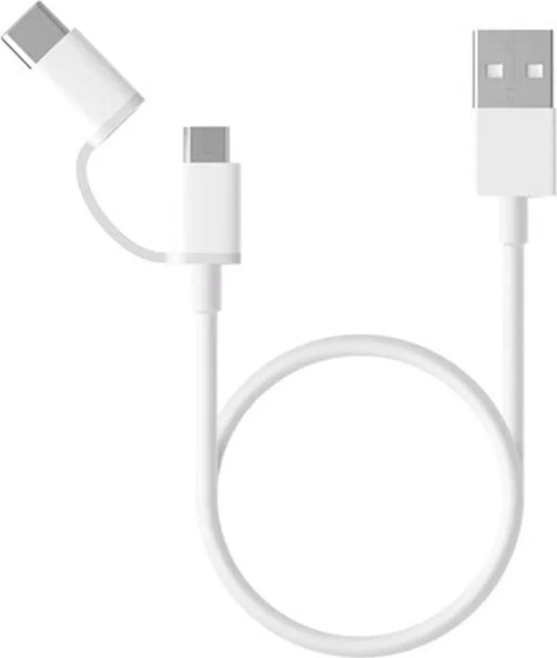 Mi 2-in-1 USB-C Kabel 100cm by Xiaomi in White – product photo