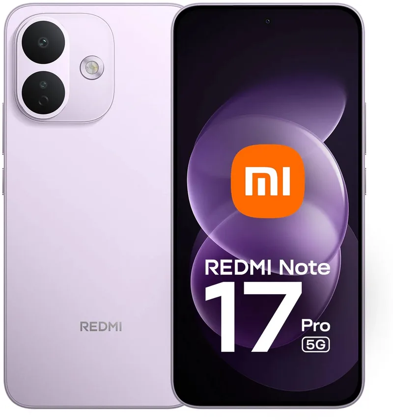 Note 17 Pro 5G - Purple - 8G RAM -512GB - 8340 mAh-batterij met 67 W HyperCharge - 6,83" 1.5K CrystalRes AMOLED display - AI ultrascherp beeldsysteem van Xiaomi in Zwart – productfoto