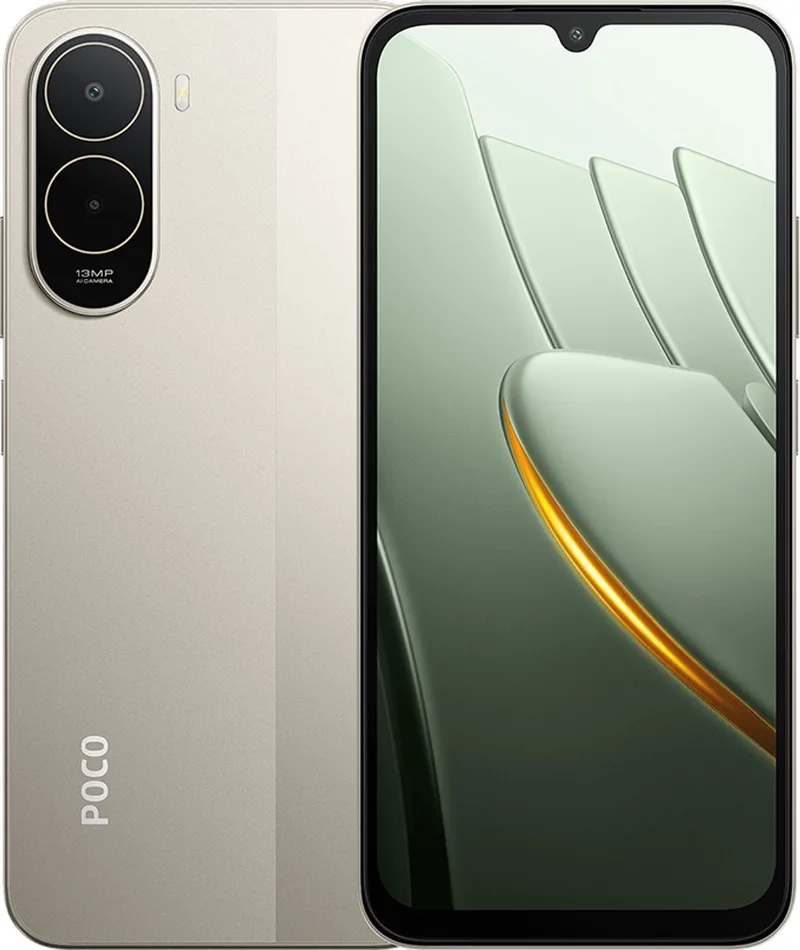 POCO C81 Pro - 4GB RAM - 256GB - Meeslepende 6,9" display - Enorme 6000 mAh (typ) batterij - Krachtige octa-core processor van Xiaomi in Goud – productfoto