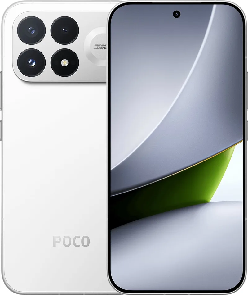 POCO F9 Pro 12GB 256GB - 5G Gaming Smartphone – 185Hz, 6330mAh, 100W Snelladen by Xiaomi in White – product photo