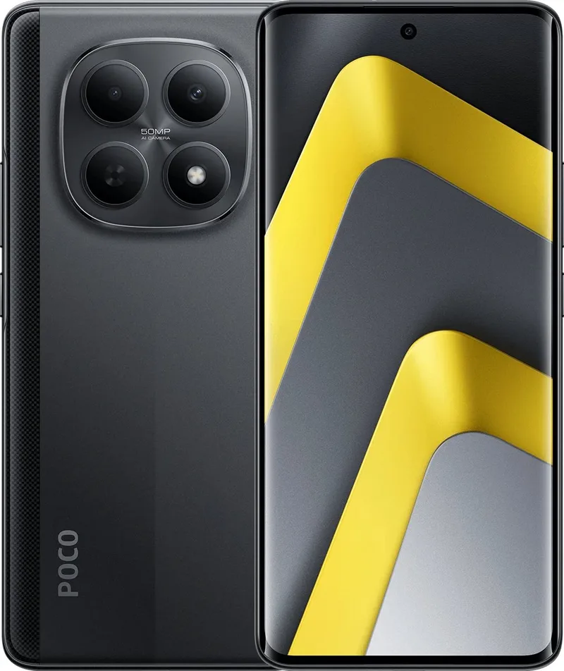 POCO M8 - 5G Smartphone - 12GB RAM + 512GB - 6.77" 120Hz Flow AMOLED - Snapdragon 6 Gen 3 - 50MP AI Camera by Xiaomi in Black – product photo