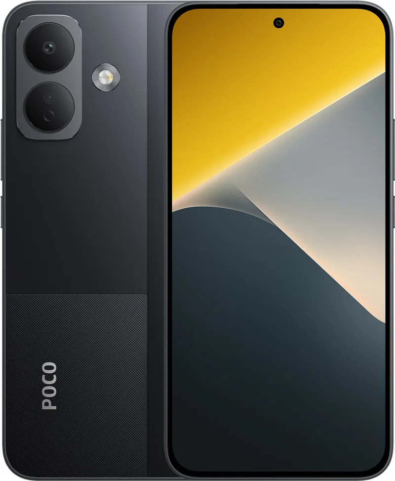 POCO X8 - 12GB RAM - 256GB - Enorme 8340mAh batterij met 67W HyperCharge - 6.83" 1,5K ultrahelder AMOLED-display - Gesegmenteerd patroonontwerp met robuuste afwerking von Xiaomi in Schwarz – Produktfoto