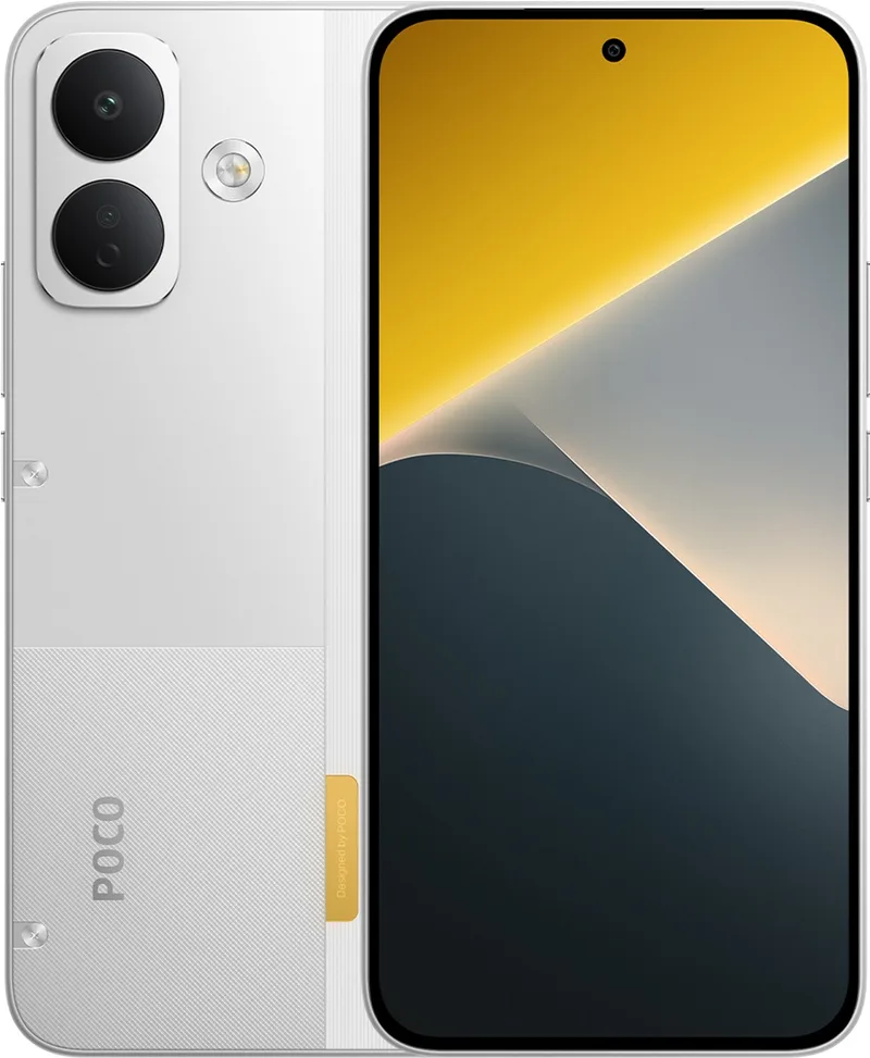 POCO X8 - 8GB RAM - 256GB - Enorme 8340mAh batterij met 67W HyperCharge - 6.83" 1,5K ultrahelder AMOLED-display - Gesegmenteerd patroonontwerp met robuuste afwerking van Xiaomi in Wit – productfoto