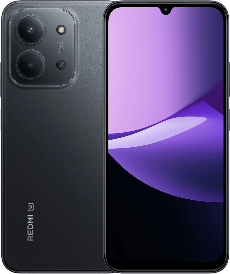 REDMI 15C 5G - 4 GB RAM - 128 GB - Enorme batterij van 6000 mAh (standaard) - Indrukwekkend display van 6,9 inch - Slank en verfijnd ontwerp van Xiaomi in Zwart – productfoto