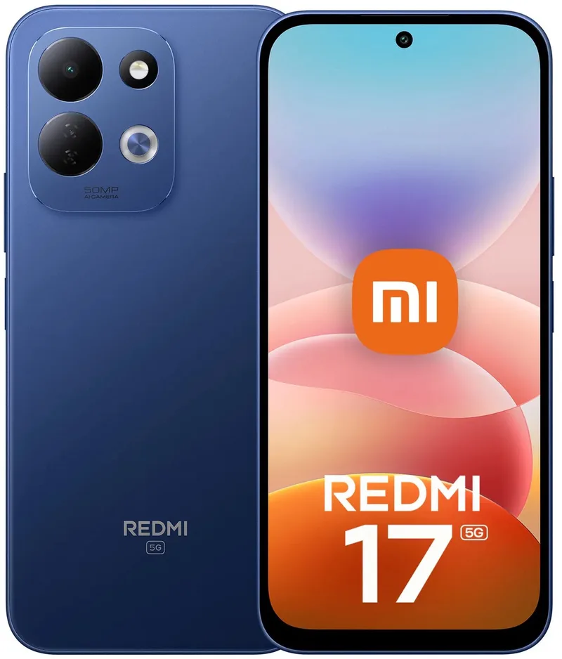 Redmi 17 5G 17,5 cm (6.9) Hybride Dual SIM Android 16.0 USB Type-C 4 GB 256 GB 7500 mAh van Xiaomi in Blauw – productfoto