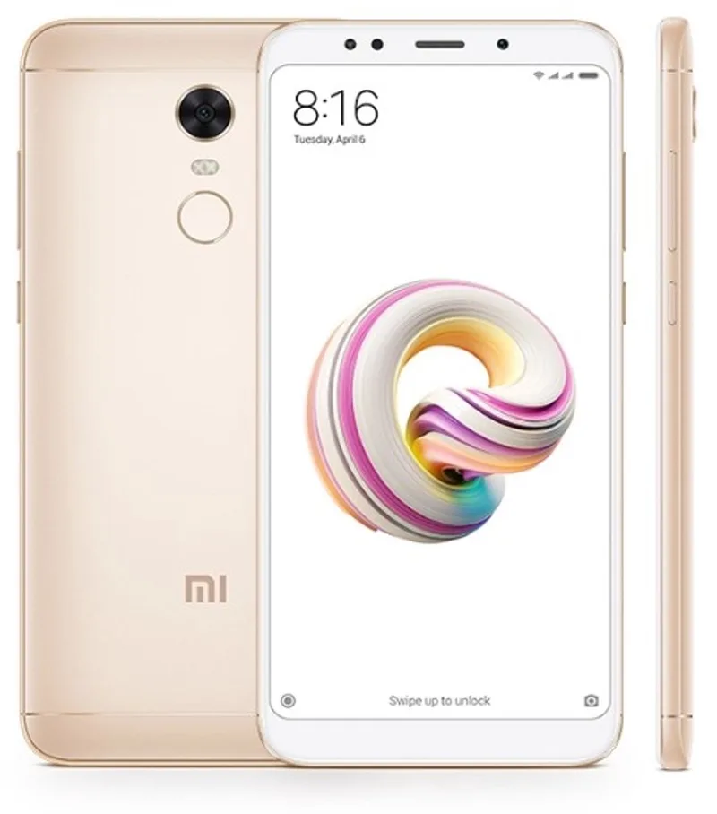 Redmi 5 Plus - 64GB - Dual Sim von Xiaomi in Gold – Produktfoto