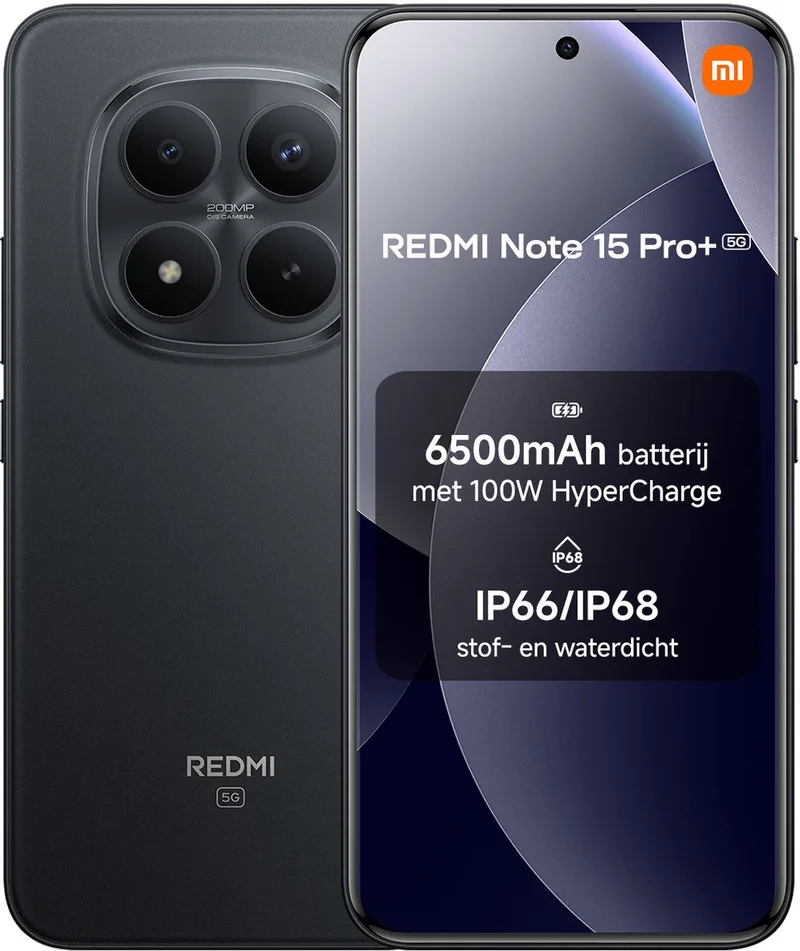 REDMI Note 15 Pro+ 5G - 8 GB RAM - 256 GB by Xiaomi in Black – product photo