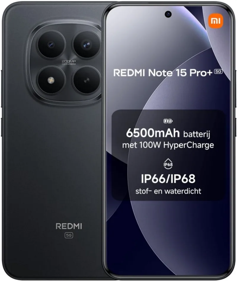 Redmi Note 15 Pro+ 5G 8GB+256GB | 6,83" 120Hz AMOLED | 200MP OIS | IP68 Waterdicht de Xiaomi en Noir – photo produit