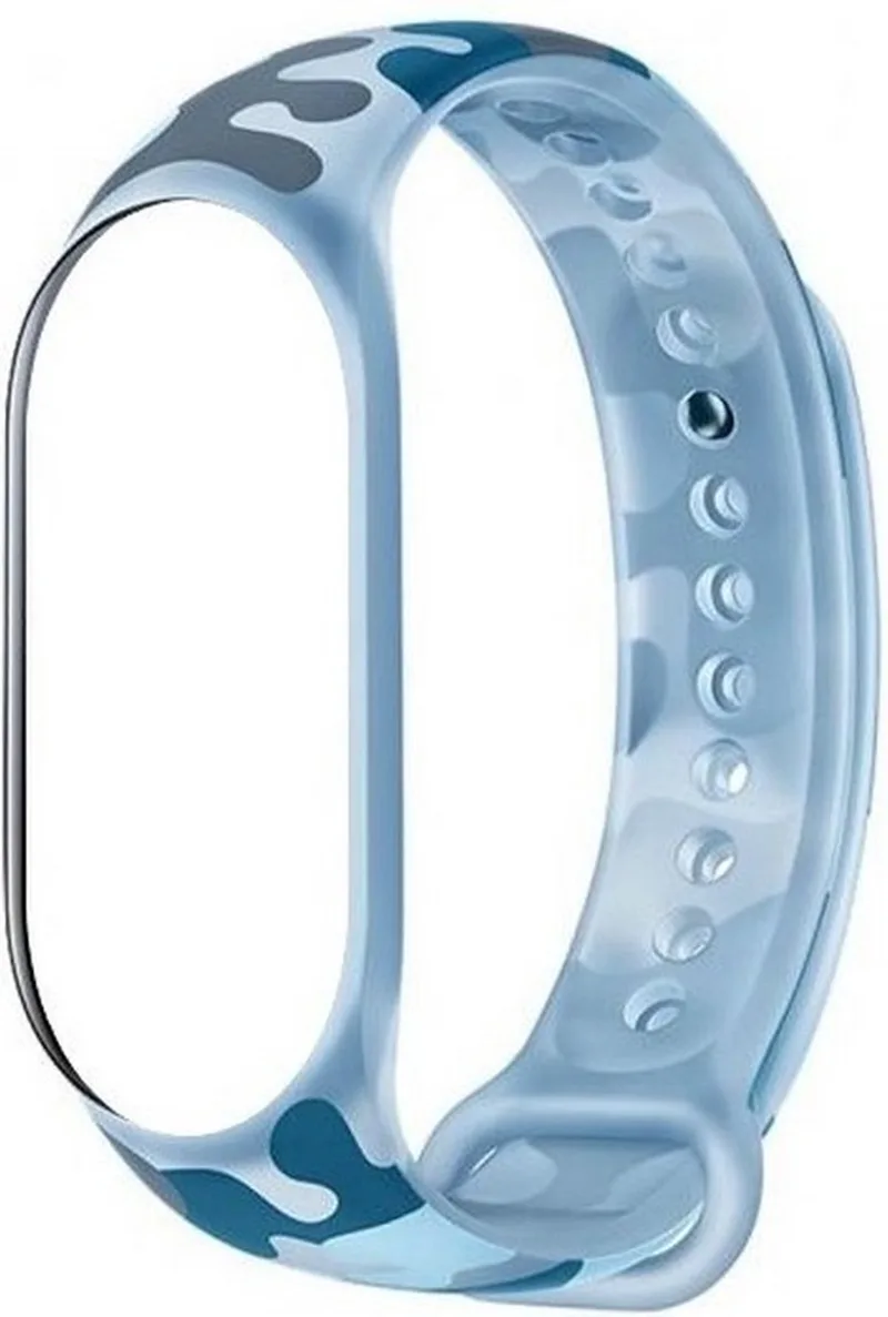 Siliconen Horlogebandje voor Xiaomi Smart Band 7 by Xiaomi in Camo Blauw – product photo
